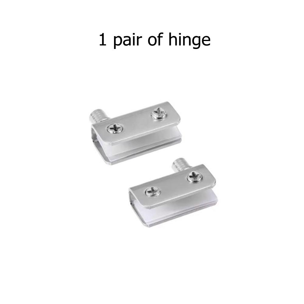 Stainless Steel Adjustable Clamp Pivot Glass Door Replace Hinge for 1-8mm Thickness Glass Suitable for Fixed Cabinet Glass Door
