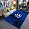 Inter Milan Emblem Dynamic Background Carpet Printing Living Room and Bedroom Mats Dormitory Decoration Protective Pad Art