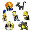 The Simpsons Cartoon Brooch: Cute and Funny Metal Pin Badge for Clothing Decoration