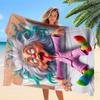 Novelty Cartoon Beach Towel Mat For Pool Lounge Area Summer Camping Home Decor Accessory Beach Matquick Drycomfortpicnic Blanket