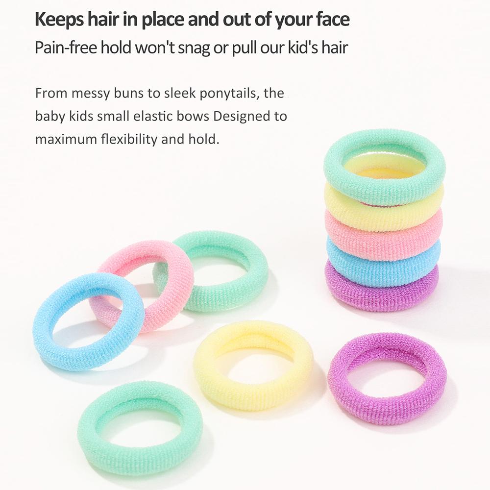 50/100 Stück Bunte Basis-Nylon-Elastik-Haargummis für Mädchen Zopfhalter Scrunchie Gummiband Kinder Mode Haaraccessoires