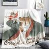 Ernest & Celestine Cartoon Aufdruck Flanelldecke, weicher Überwurf für Schlafzimmer Sofa, waschbar, Fanartikel, tolles Geschenk.