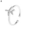 Girls Ring Casual Opening Copper Female Ring Dazzling Rhinestone Airplane Ladies Ring Female Ring Jewelry Accessories