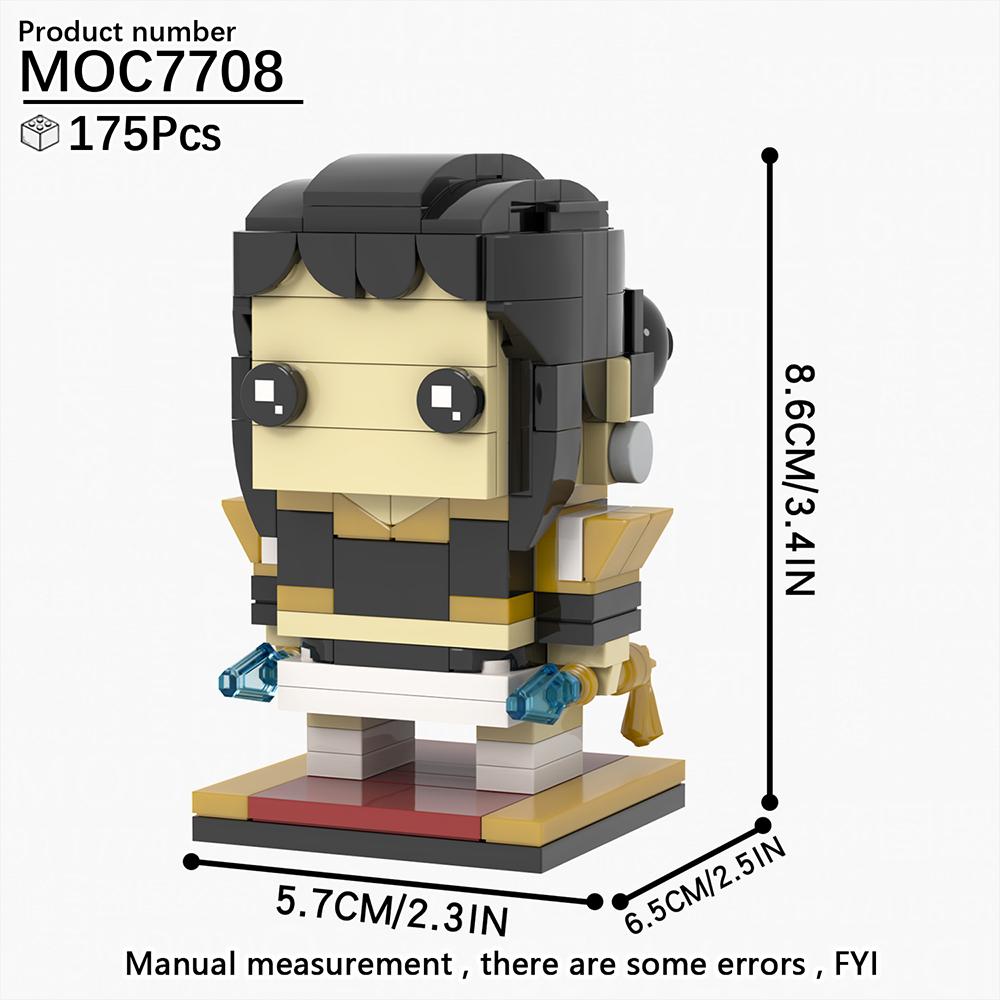MOOXI K-Pop Demon Hunters BrickHeaded Set MOC Bricks Rumi Mira Zoey Lion Crow Figures Model Adult Building Blocks Kids Toys Gift