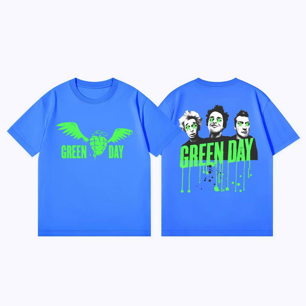 Punk Rock Band Green Day Inspired Tour 2026 T Shirt Fashion Y2k Oversized Tshirts Men Women Casual Cotton Short Sleeve Tshirt