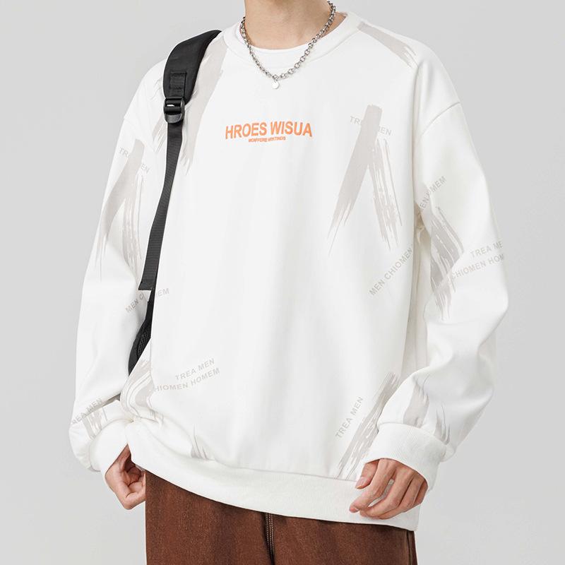 Японская трендовая толстовка с длинным рукавом и круглым вырезом для мужчин — фото 3