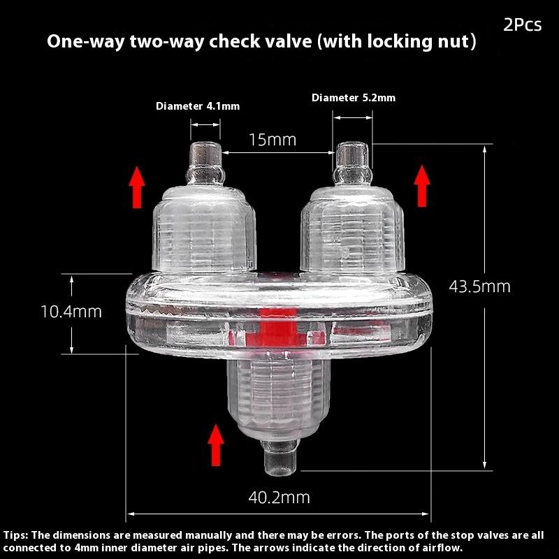 

2 шт. Долговечность Аквариумы Аквариум Аэратор Обратный клапан Кислородный насос Односторонний обратный клапан Для аквариумов Подача кислорода