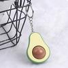 Avocado Keychain Fidget Toy with Rolling Ball Core Stress Relief Portable Fruit Roller Massage Bead Sensory Toy Keyring Pendant Kids Adults Gift