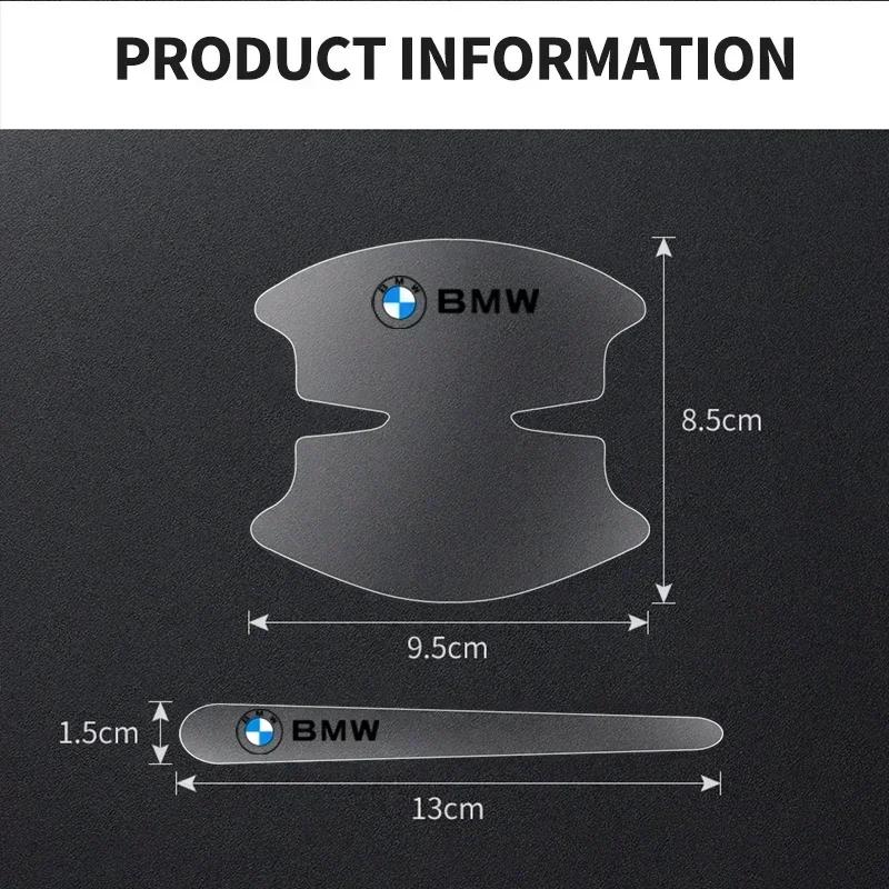 BADL98x PVC Transparent Car Door Handle Wrist Bowl Trim Stickers For BMW 1 3 5 Series X1 X4 X5 X7 G20 G38 F20 F39 F48 E46 E60 E36 E39