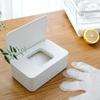 Black Dustproof Tissue Storage Box with Lid for Home Office Store, Wet Wipes Dispenser Holder