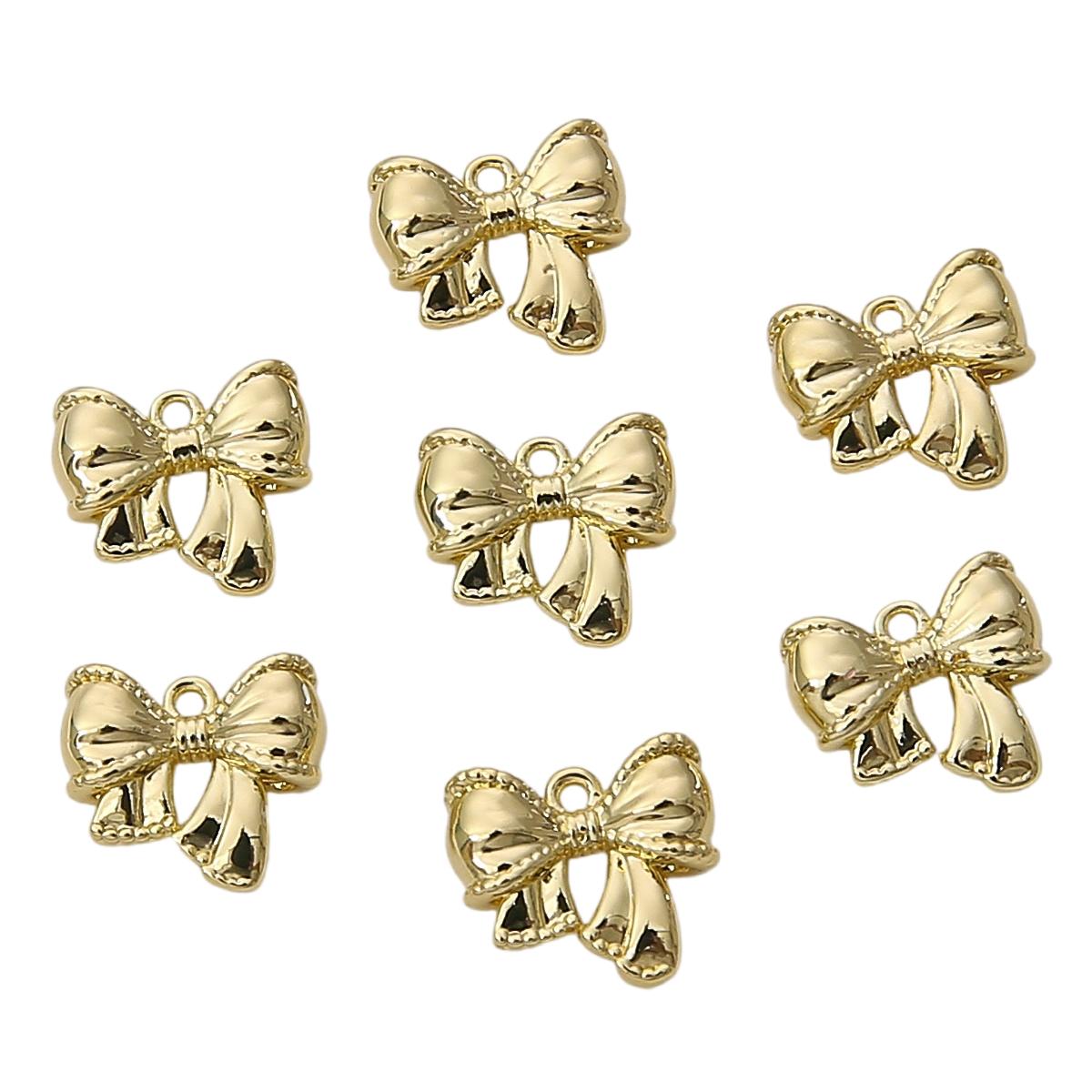 

Медный кулон с бантом для изготовления ювелирных изделий своими руками, аксессуары для рукоделия 11x10mm