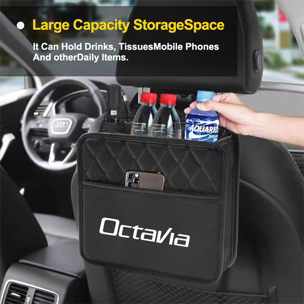 Autositz-Rücken-Organizer Hängende Auto-Rücksitz-Aufbewahrungstasche für Skoda Octavia Rapid Fabia 1 2 VII S Kodiaq Kamiq Scala Superb VRS