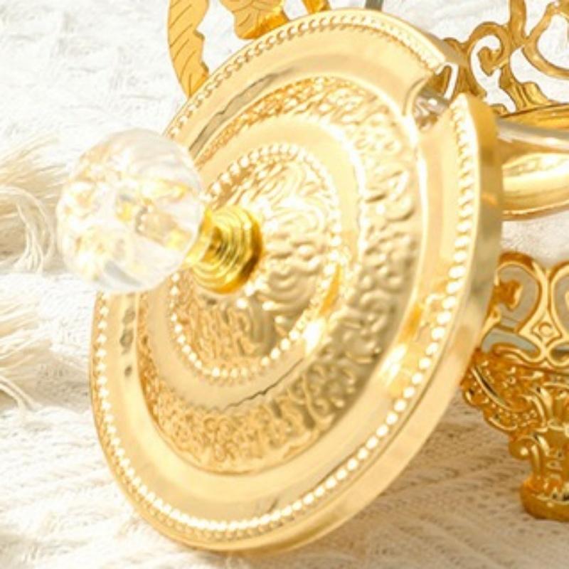 Golden Iron European Style Spice Jar,Home Kitchen Supplies Glass Sugar Bowl,Storage Sealed Jar Cream Organizer,Kitchen Tools