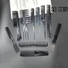10-pieces hairdressing comb set ,hairdressing comb set, salon anti-static stylist comb and clip set