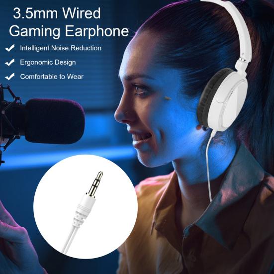 Wired Headset Ergonomic Intelligent Noise Reduction Clear Sound Music Game Call 3.5mm Wired Gaming Earphone Audio Accessories