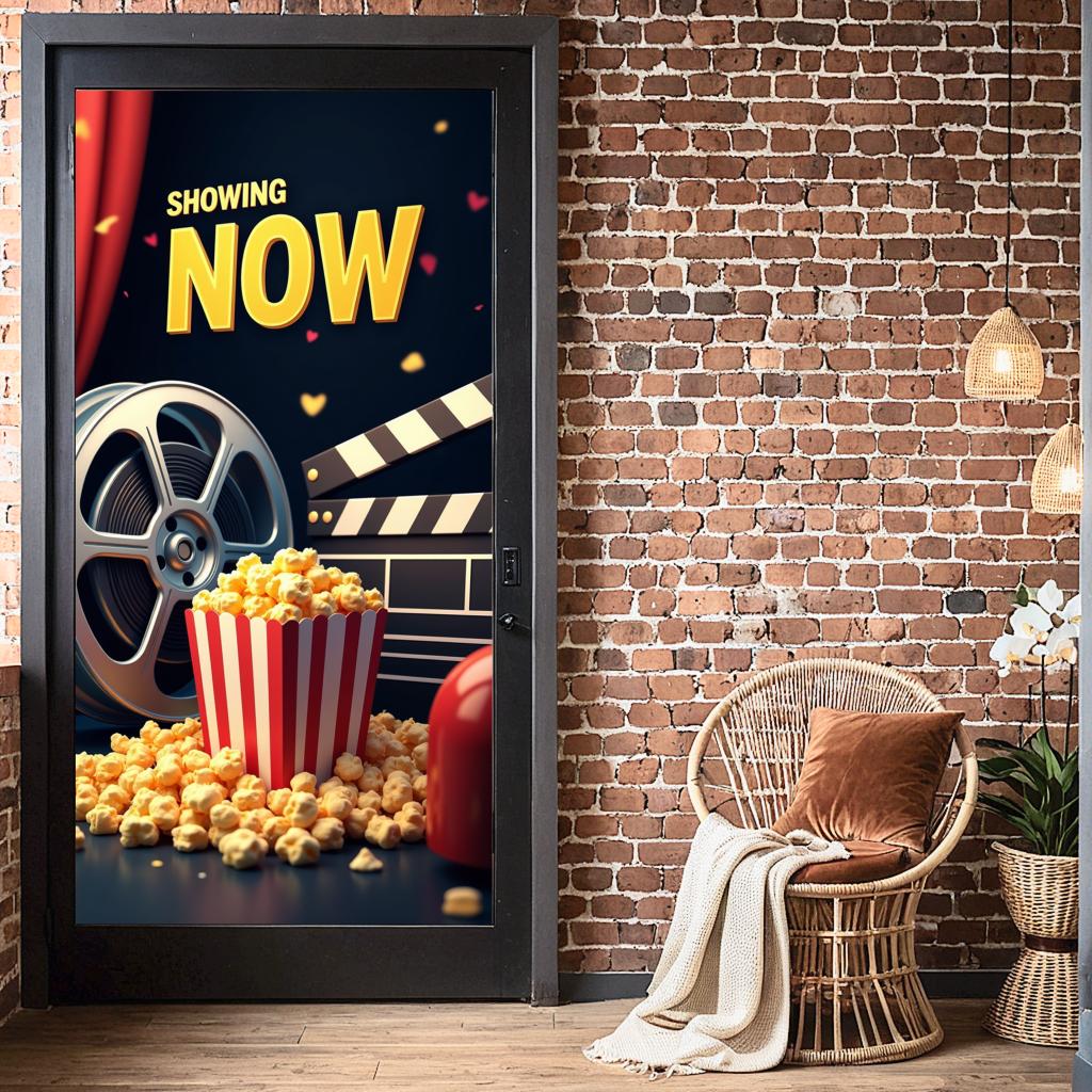 Cinema Banner Lightweight Party Display Movie Theater Popcorn For Indoor Home Theater