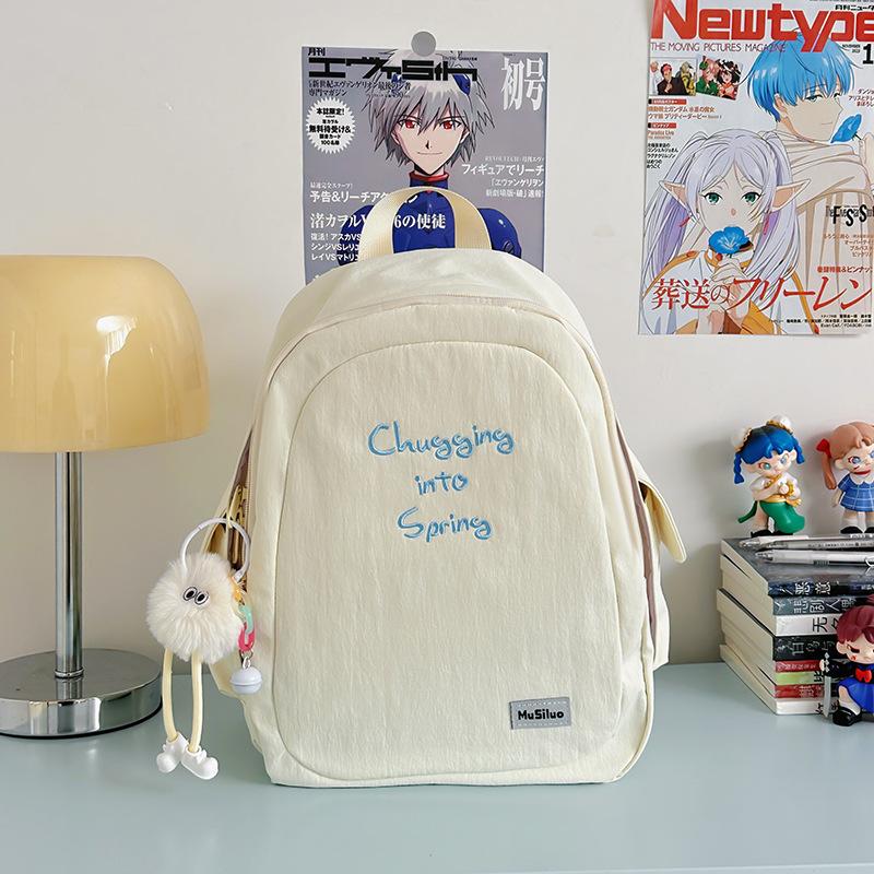 School Bag New Fresh and Sweet Candy Color Backpack Junior High School Students Light Travel Large Capacity Backpack