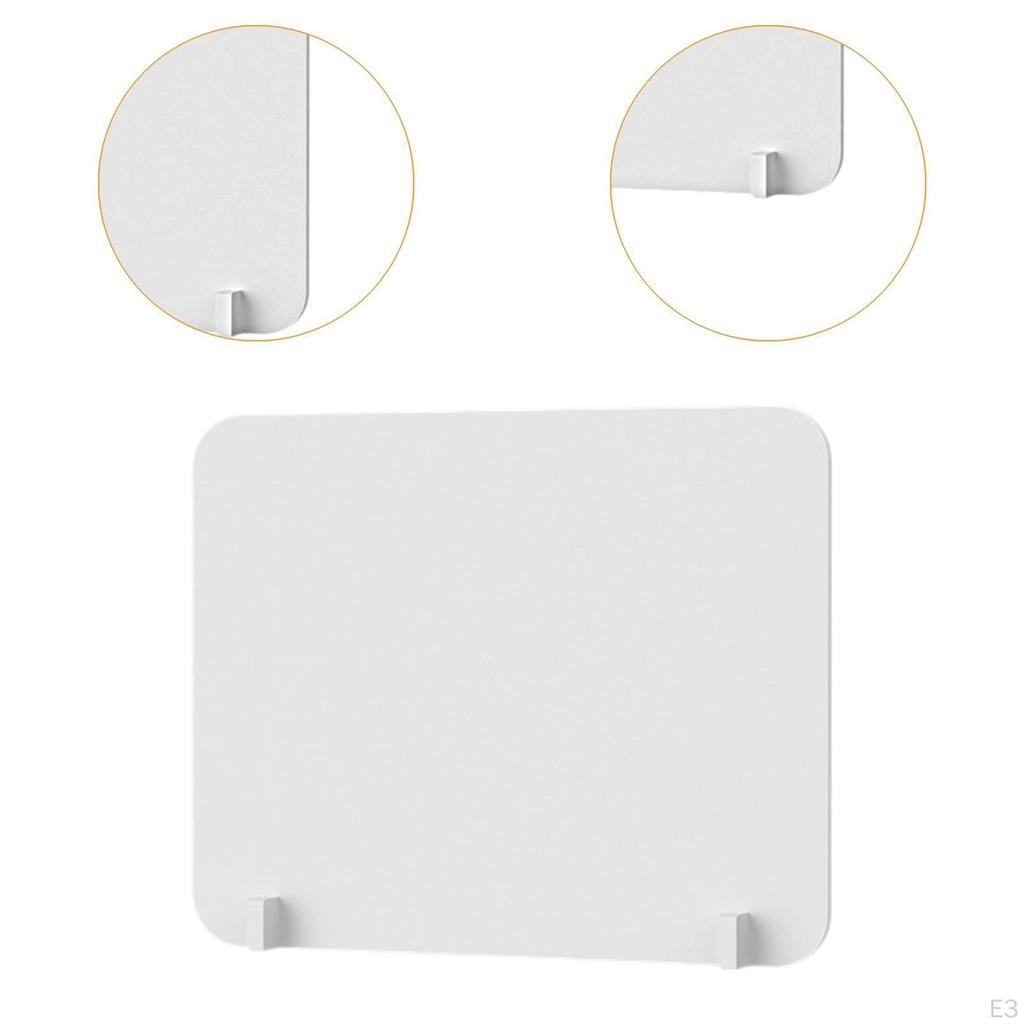 Desk Divider Panel with Clamps for Computer Workspaces Freestanding Shield