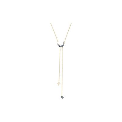 Y-Shaped Star And Moon Necklace Women Necklace Blue 5412630