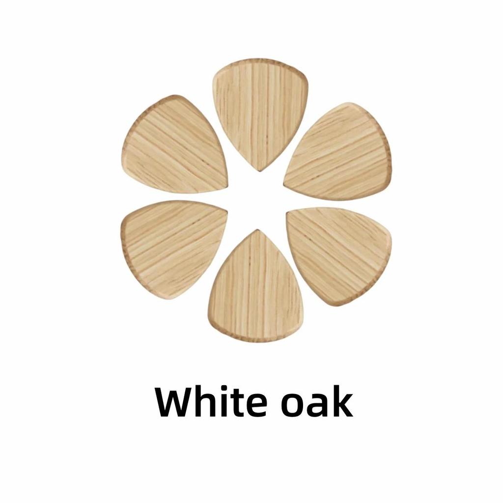 Wood Guitar Picks Wooden Guitar Mediators for Acoustic Guitar Electric Bass Plectrum 6Pcs 2mm