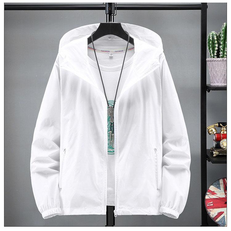 

Ультратонкая летняя солнцезащитная велосипедная куртка Водонепроницаемая куртка с капюшоном Быстросохнущая куртка для пеших прогулок, альпинизма, кемпинга Пальто XS-7XL XS белый