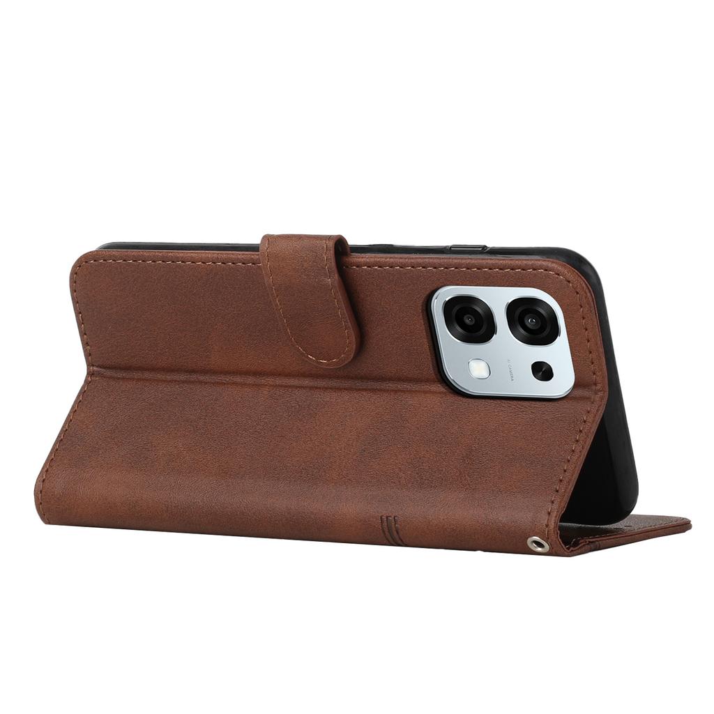 Leather Phone Case For Oppo F31 5G/A6 Pro 5G/4G Foldable Stand Wallet Flip Cover with Strap