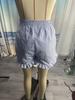 Women's Y2K Ruffle Striped Casual Shorts with Pockets - Spring/Summer Pajama Beachwear