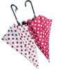 Korean Style Red Polka Dot Automatic Sun & Rain Umbrella – Windproof, Sun-Protective, 8 Ribs, Long Handle.
