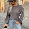 2026 New Women's Long Sleeve Top Hollow Knitted Sweater for Woman