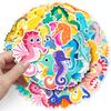 50 Bilder Seepferdchen Doodle Persönlichkeit Cartoon Meeresleben Kreativ Dekorativ Wasserbecher Koffer Aufkleber Wasserdicht