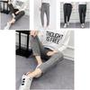 Shein Drawstring Hem Pants Plaid Rolled Stylish High Waist Harem Trousers In Grey