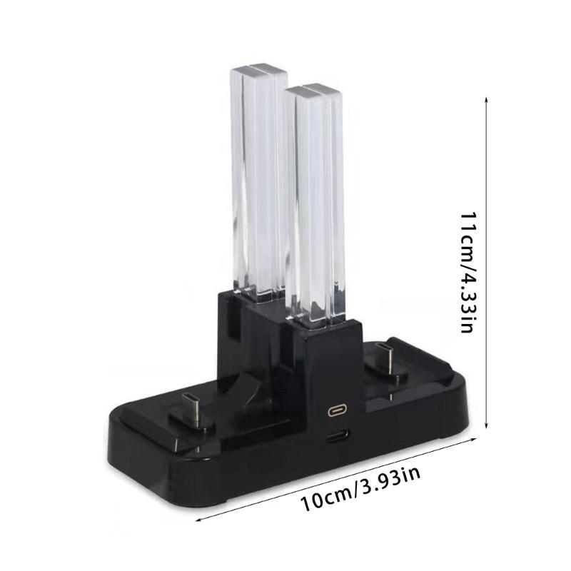 4 In 1 Charger Dock Stand with Light Bar Portable Type-C Charging Dock Cradle Station for Gaming Controller