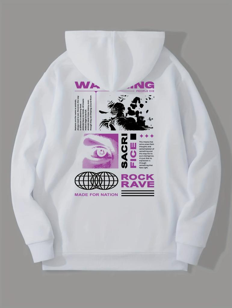 Portrait men's stand collar hooded casual loose sports jacket coat tops autumn and winter