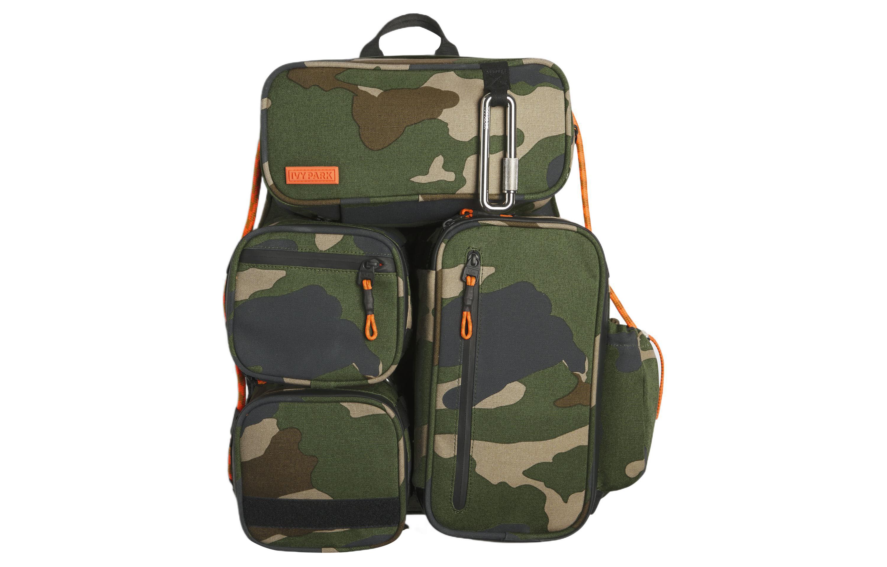 Adidas Originals Trefoil IVY PARK Collaboration Cotton Backpack Unisex Green Camouflage HS1057
