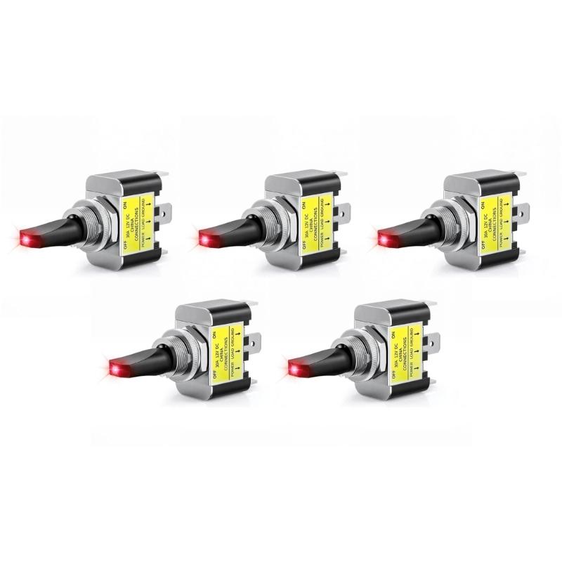 Easy Installs Rocker Switches LED Indicator 30A Heavy Duty Waterproof Dustproof Designs Controller for Car Modifications
