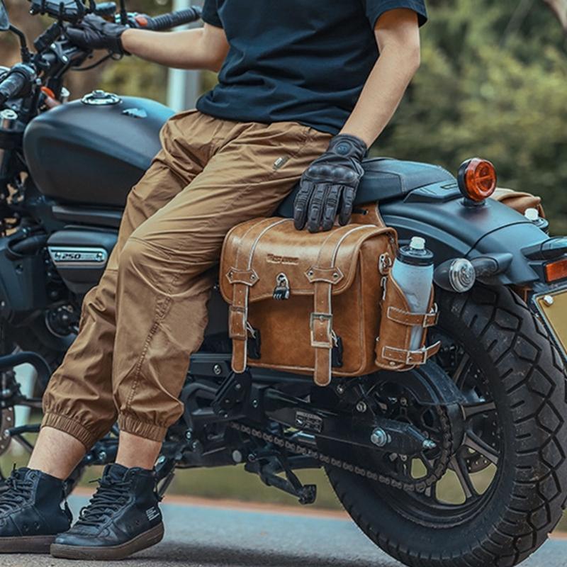 Retro Style Saddlebag Motorcycle Tool Bag Waterproof Travel Luggage Storage Bag Over Saddlebags Motorbike Accessories