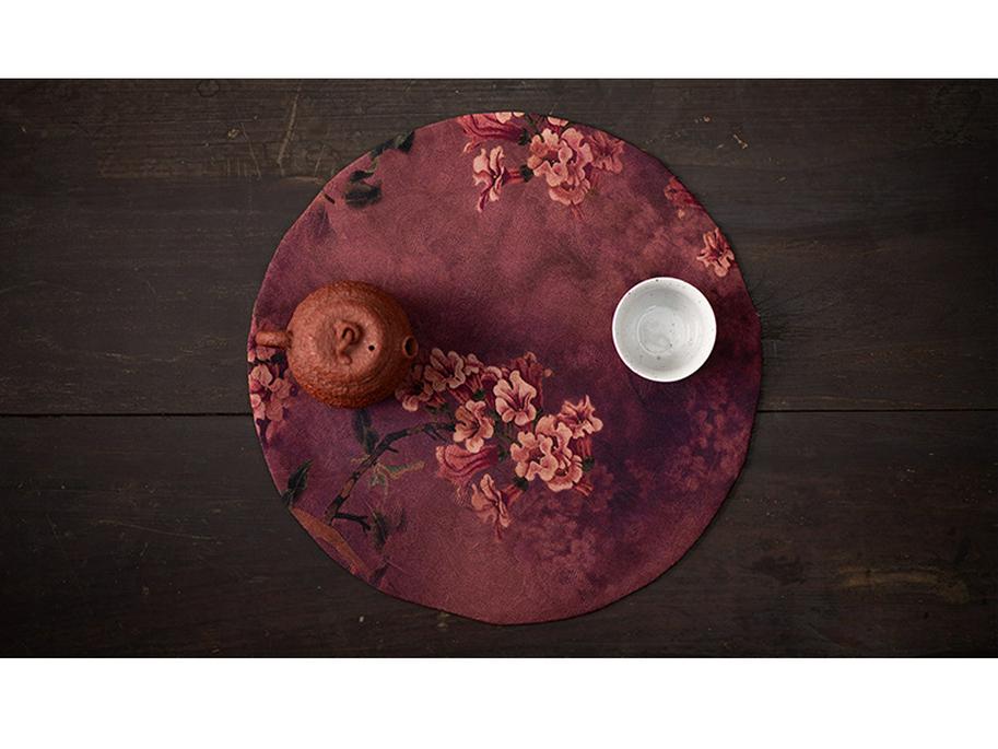 Double-sided Xiangyun Yarn Zen Tea Tablecloth - Retro Style for Coffee Tables