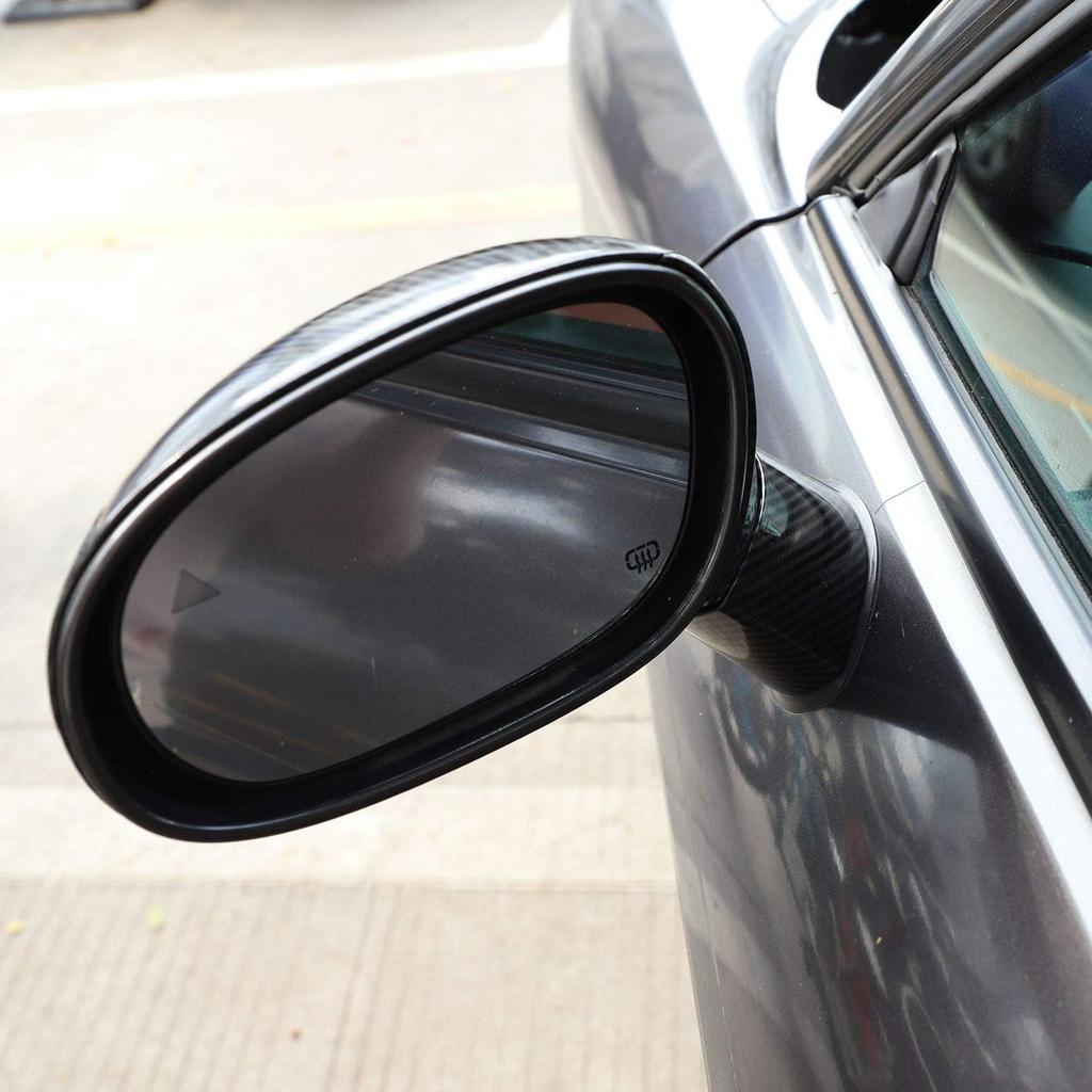 Voodonala for Challenger ABS Carbon Fiber Rearview Mirror Cover Side Mirror Trim Shell Cover Decoration Trim for 2009-2025+Dodge Challenger Exterior