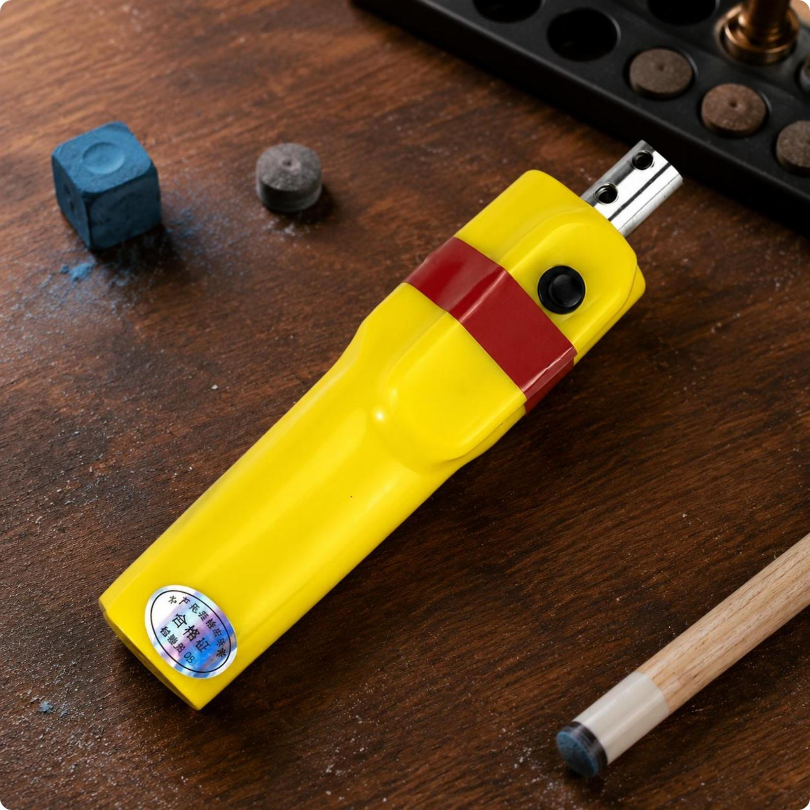 Portable Power Cue Tip Handheld Electric Cylindrical Sports Accessory Ylw Elec Grinder W 3 Ylw Elec Grinder W 3