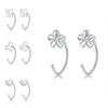 Adorable Small Stud Earrings With Various Floral Styles Cute Bowknot Designs For Fashionable Women