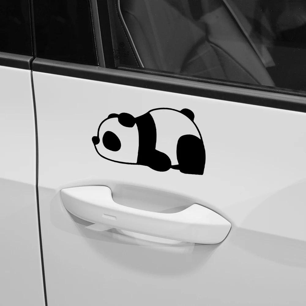 Funny Cute Panda Sticker Car Body Side Decor Decal Motorcycle Vinyl Waterproof Decoration Cover Auto DIY Para Tuning Accessories