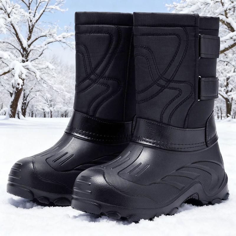 Cotton Shoes, High-top Snow Boots, Fleece and Thickened Cotton Boots, Waterproof and Anti-slip One-foot Shoes
