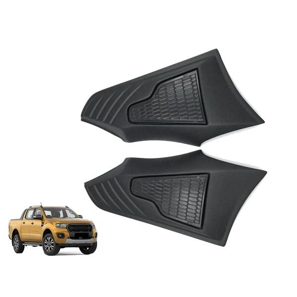 2Pcs Car Side Vent Hood Guard Decoration Trim for Ford Ranger T6 T7 2016 2017 2018