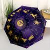 Zodiac Wheel Astrology Chart DecorUmbrella, Portable 3-Fold Compact Umbrella for Men & Women Gift