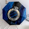 1 PC Automatic Folding Umbrella - Club Brugge KV Custom Name Pattern, Portable & Foldable Design with 8 Ribs, Christmas Birthday Gifts