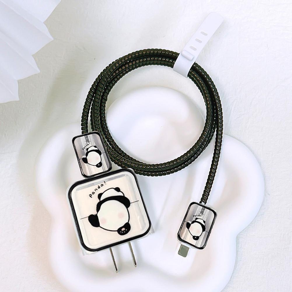 Creative Line Cute Case for iPhone 15 14 13 Pro Max 18/20W Charger Charging Protector Data Wire Winder Simple Line Art Cover