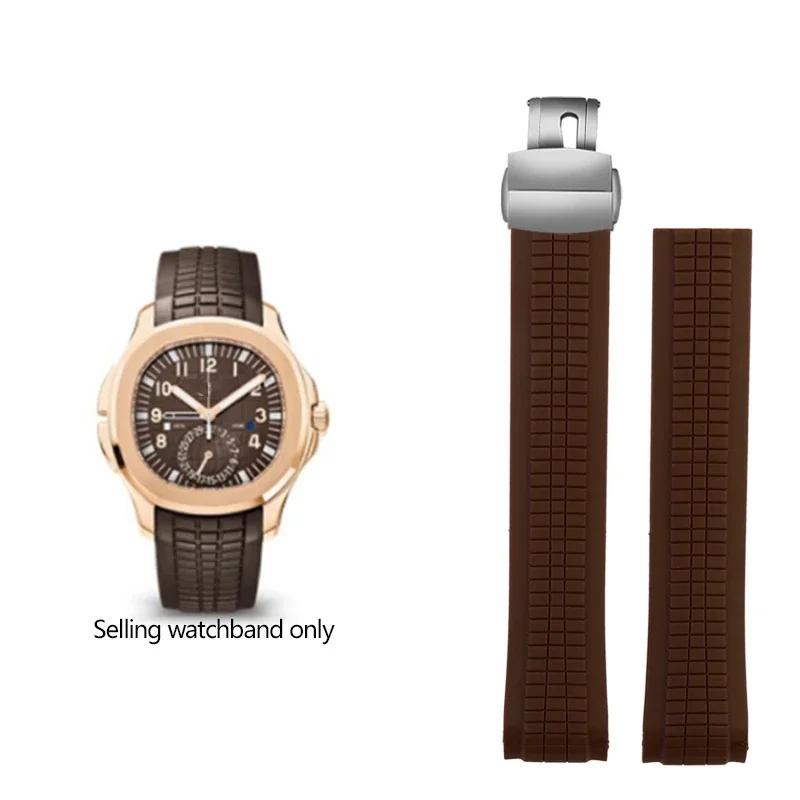 Hochwertiges Weiches Gummi-Uhrenarmband Aquanaut Passend Für Patek Philippe Silikon 5164A 5167A 5168A Faltschließe Uhrenarmband 21mm