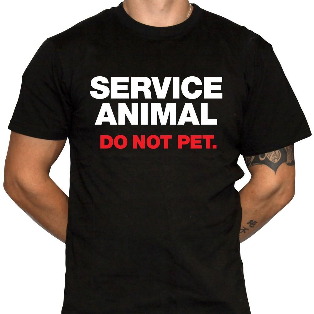 

Service Animal T-Shirt - Pet Humor T-Shirt - 100% Preshrunk Cotton 4XL