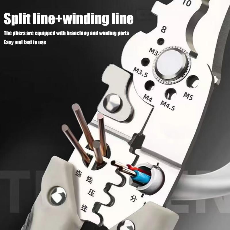 Multi Functional Wire Stripping Pliers 21 In One Pliers for Electricians To Crimp and Guide Winding Cutting Electricians Tools