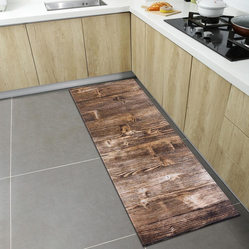

Деревянный кухонный коврик, коврик для двери крыльца, детская спальня, прикроватный пол, нескользящий ковер, ковер для коридора 50x80cm